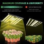 120W LED Grow Light | 2.4μmol/J Full Spectrum | App Control & Dimmable 4-Bar Lamp for 2x2ft Indoor Plants Full Cycle Growth - immagine 3